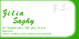 zilia saghy business card